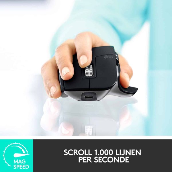 Logitech MX Master 3 f/ Mac muis Rechtshandig Bluetooth Laser 4000 DPI (910-005696)