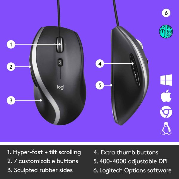 Logitech Advanced Corded M500s (910-005784)