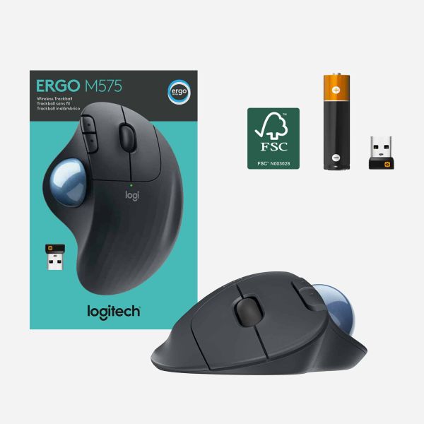 Logitech M575 ERGO Draadloze Trackball Muis (910-005872)