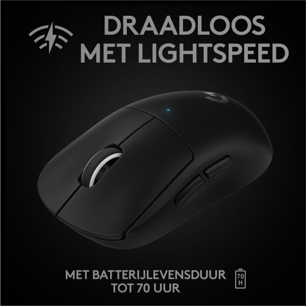 Logitech G Pro X Superlight muis Rechtshandig RF Draadloos 25600 DPI (910-005880)