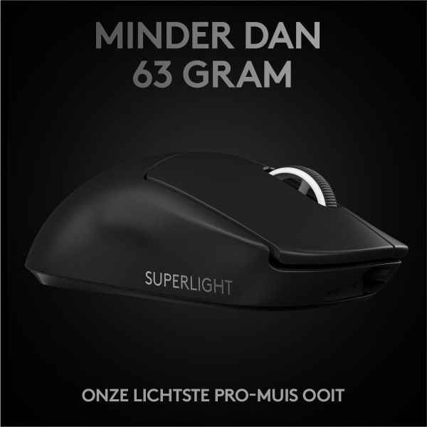 Logitech G Pro X Superlight muis Rechtshandig RF Draadloos 25600 DPI (910-005880)