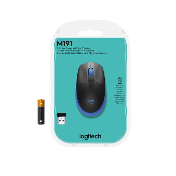 Logitech M190 Full-Size Wireless Mouse (910-005907)