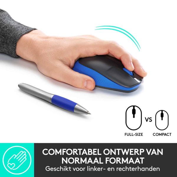 Logitech M190 Full-Size Wireless Mouse (910-005907)