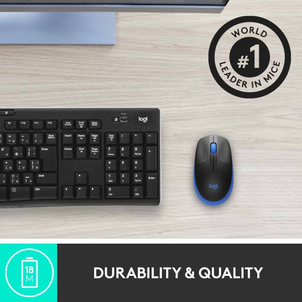 Logitech M190 Full-Size Wireless Mouse (910-005907)