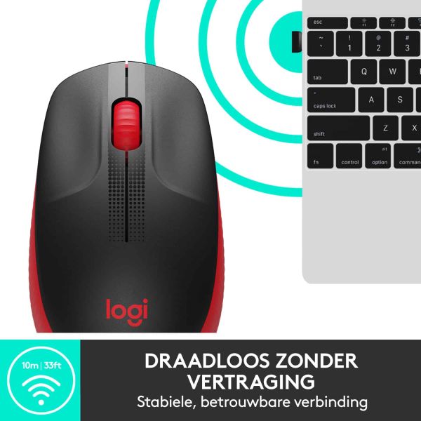 Logitech M190 Full-Size Wireless Mouse (910-005908)