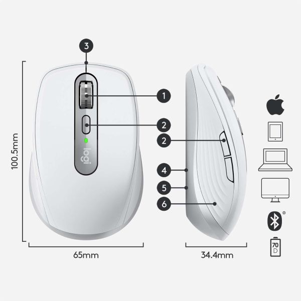 Logitech MX Anywhere 3 voor Mac Compact (910-005991)