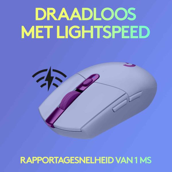 Logitech G G305 muis Rechtshandig RF-draadloos + Bluetooth Optisch 12000 DPI (910-006023)