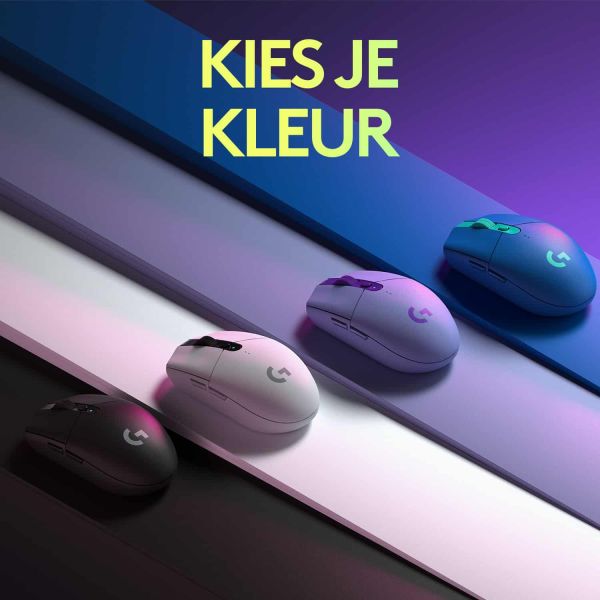 Logitech G G305 muis Rechtshandig RF-draadloos + Bluetooth Optisch 12000 DPI (910-006023)