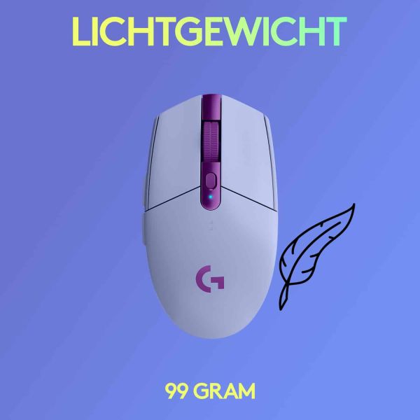 Logitech G G305 muis Rechtshandig RF-draadloos + Bluetooth Optisch 12000 DPI (910-006023)