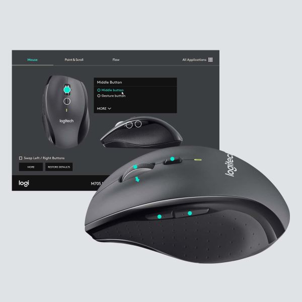 Logitech Customizable Mouse M705 muis Rechtshandig RF Draadloos Optisch 1000 DPI (910-006034)