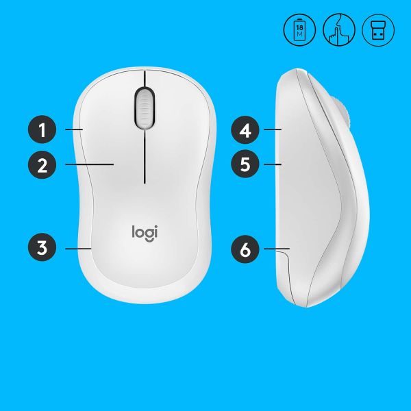 Logitech M220 muis Ambidextrous RF Draadloos Optisch 1000 DPI (910-006128)