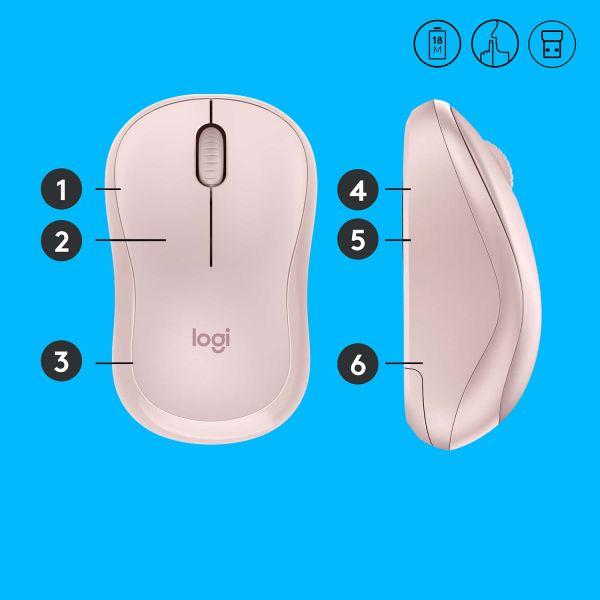 Logitech M220 muis Ambidextrous RF Draadloos Optisch 1000 DPI (910-006129)