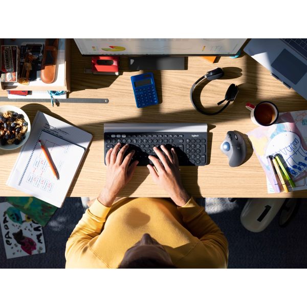 Logitech ERGO M575 for Business muis Rechtshandig RF-draadloos + Bluetooth Trackball 2000 DPI (910-006221)