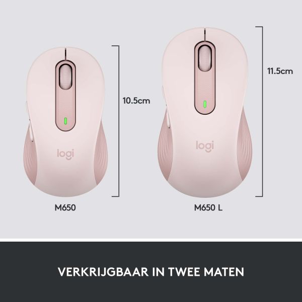 Logitech Signature M650 muis Rechtshandig RF-draadloos + Bluetooth Optisch 2000 DPI (910-006237)