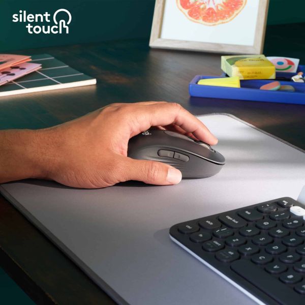 Logitech Signature M650 L Linkshandige Draadloze Muis - Voor grotere, linkerhanden, 2 jaar batterijduur, stil klikken, aanpasbare zijknoppen, Bluetooth, compatibel met meerdere apparaten (910-006239)