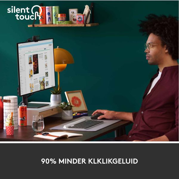 Logitech Signature M650 Draadloze Muis - Voor kleine tot middelgrote handen, 2 jaar batterijduur, stil klikken, aanpasbare zijknoppen, Bluetooth, compatibel met meerdere apparaten - Graphite (910-006253)