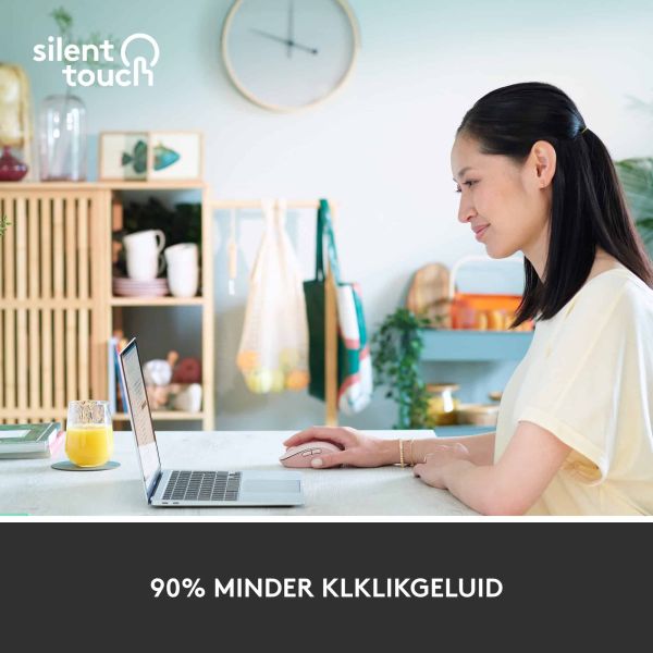Logitech Signature M650 Draadloze Muis - Voor kleine tot middelgrote handen, 2 jaar batterijduur, stil klikken, aanpasbare zijknoppen, Bluetooth, compatibel met meerdere apparaten - Roze (910-006254)