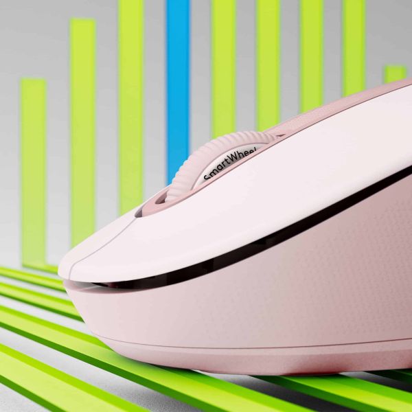 Logitech Signature M650 Draadloze Muis - Voor kleine tot middelgrote handen, 2 jaar batterijduur, stil klikken, aanpasbare zijknoppen, Bluetooth, compatibel met meerdere apparaten - Roze (910-006254)