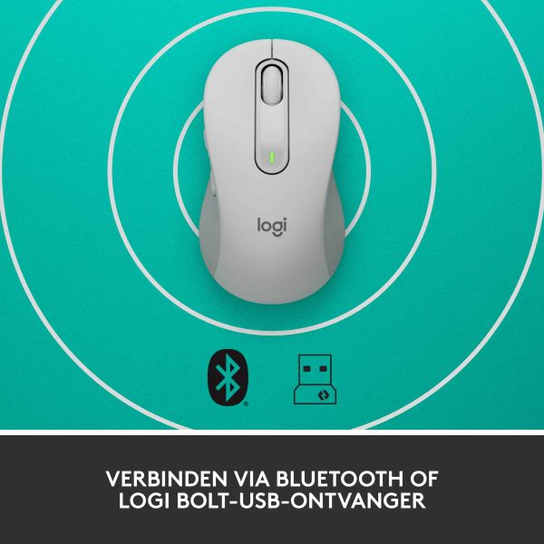 Logitech Signature M650 muis Rechtshandig RF-draadloos + Bluetooth Optisch 2000 DPI (910-006255)