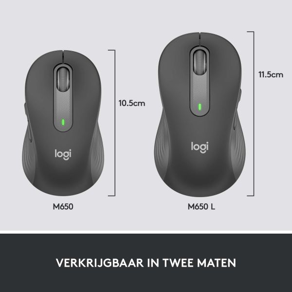 Logitech Signature M650 for Business muis Rechtshandig RF-draadloos + Bluetooth Optisch 4000 DPI (910-006274)