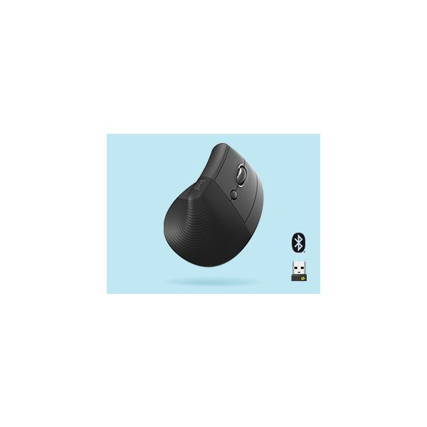 Logitech Lift muis Kantoor Linkshandig RF-draadloos + Bluetooth Optisch 4000 DPI (910-006474)