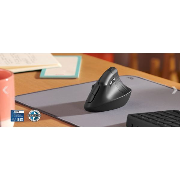 Logitech Lift muis Kantoor Linkshandig RF-draadloos + Bluetooth Optisch 4000 DPI (910-006474)