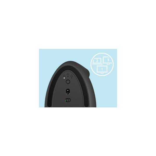 Logitech Lift muis Rechtshandig RF-draadloos + Bluetooth Optisch 4000 DPI (910-006475)