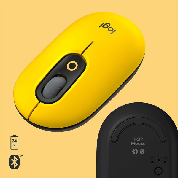 Logitech POP Mouse muis Ambidextrous RF-draadloos + Bluetooth Optisch 4000 DPI (910-006546)