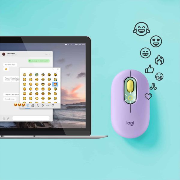 Logitech POP Mouse muis Ambidextrous RF-draadloos + Bluetooth Optisch 4000 DPI (910-006547)
