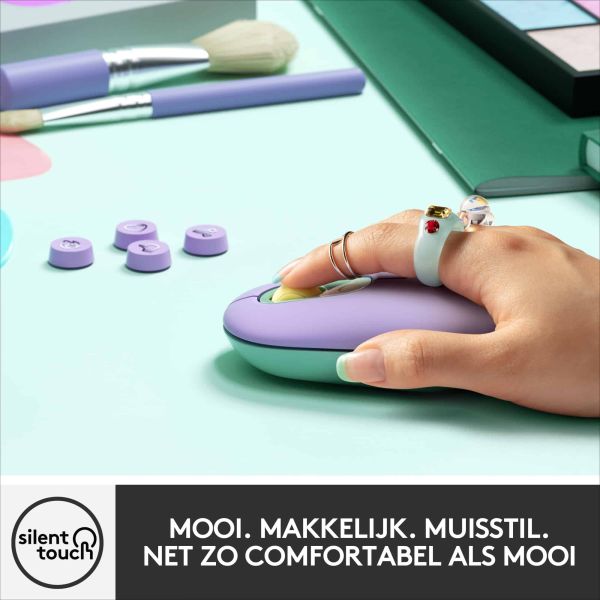 Logitech POP Mouse muis Ambidextrous RF-draadloos + Bluetooth Optisch 4000 DPI (910-006547)