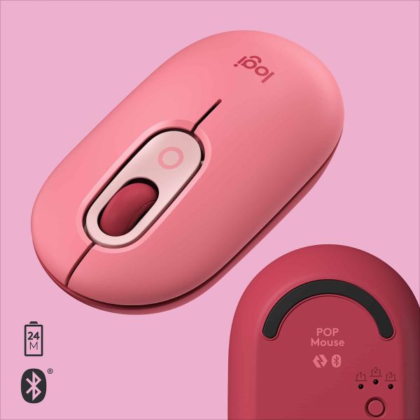 Logitech POP Mouse muis Ambidextrous RF-draadloos + Bluetooth Optisch 4000 DPI (910-006548)