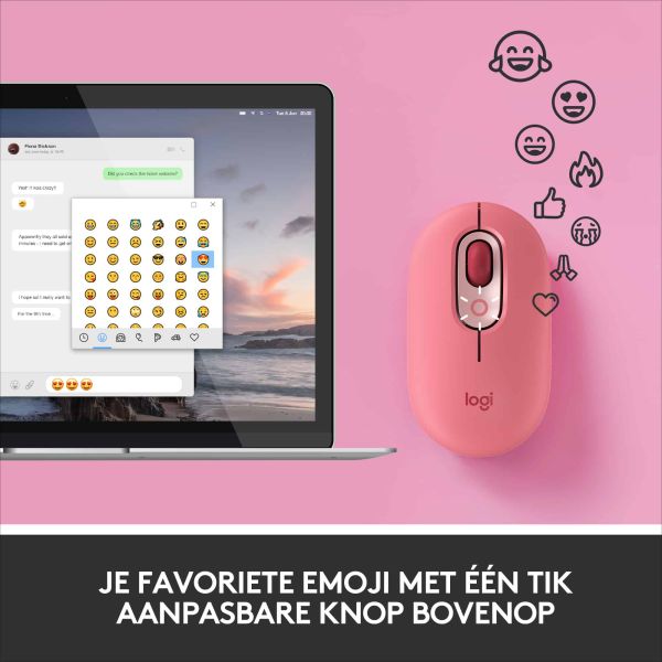 Logitech POP Mouse muis Ambidextrous RF-draadloos + Bluetooth Optisch 4000 DPI (910-006548)