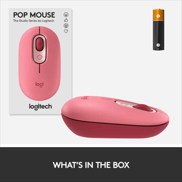 Logitech POP Mouse muis Ambidextrous RF-draadloos + Bluetooth Optisch 4000 DPI (910-006548)
