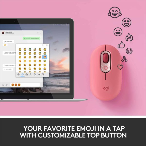 Logitech POP Mouse muis Ambidextrous RF-draadloos + Bluetooth Optisch 4000 DPI (910-006548)
