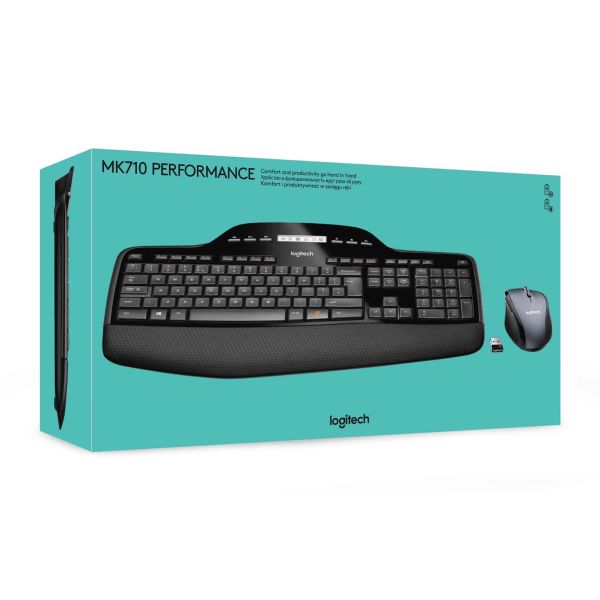 Logitech MK710 Performance toetsenbord Inclusief muis RF Draadloos QWERTY Scandinavisch Zwart (920-002443)
