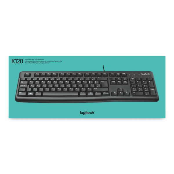Logitech Keyboard K120 Comfortabel en stil typen (920-002482)