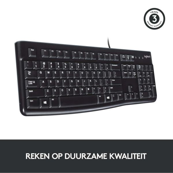 Logitech K120 Corded Keyboard toetsenbord USB QWERTY Engels Zwart (920-002508)