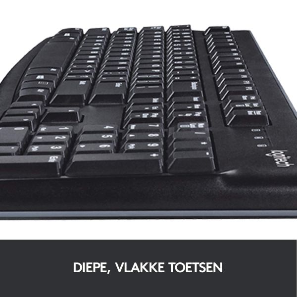 Logitech K120 Corded Keyboard toetsenbord USB QWERTY Engels Zwart (920-002508)