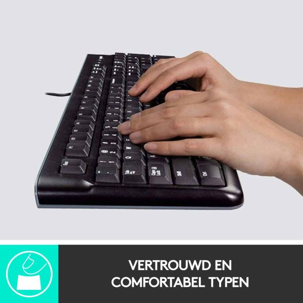 Logitech K120 Corded Keyboard toetsenbord USB QWERTY Engels Zwart (920-002508)