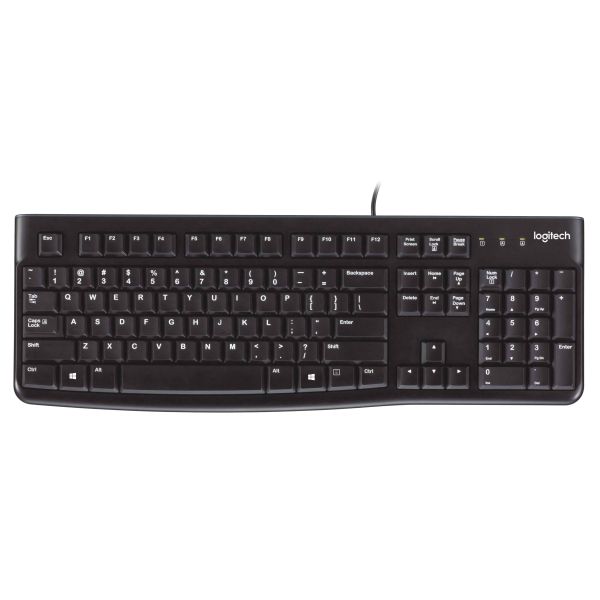 Logitech K120 Corded Keyboard toetsenbord USB QWERTY Engels Zwart (920-002508)