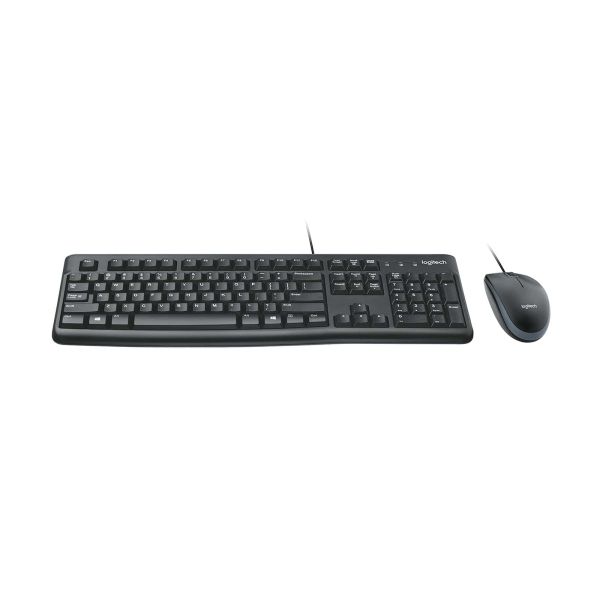 Logitech Desktop MK120 toetsenbord Inclusief muis USB QWERTY Engels Zwart (920-002552)