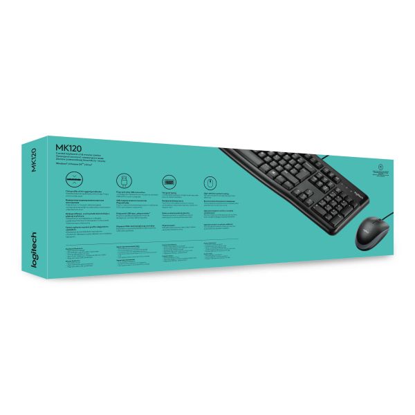 Logitech Desktop MK120 toetsenbord Inclusief muis USB QWERTY UK International Zwart (920-002562)