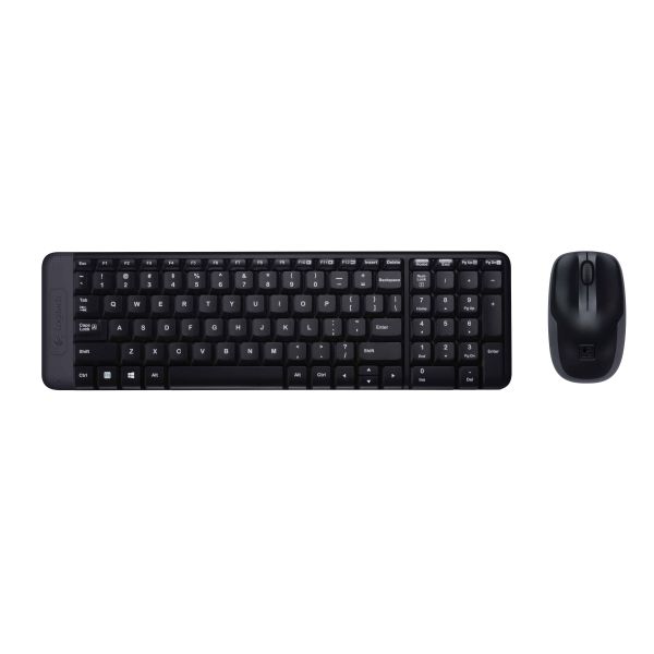 Logitech Wireless Combo MK220 toetsenbord Inclusief muis RF Draadloos QWERTY US International Zwart (920-003161)