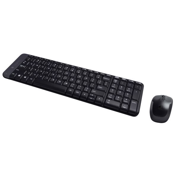 Logitech Wireless Combo MK220 toetsenbord Inclusief muis RF Draadloos QWERTY US International Zwart (920-003161)