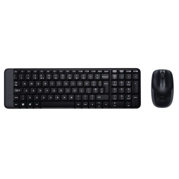 Logitech Wireless Combo MK220 toetsenbord Inclusief muis USB Belgisch Zwart (920-003721)