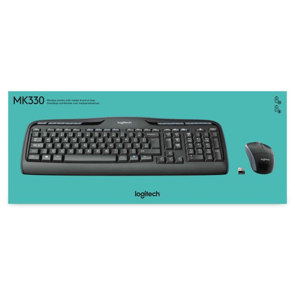 Logitech Wireless Combo MK330 toetsenbord Inclusief muis USB QWERTY US International Zwart (920-003989)