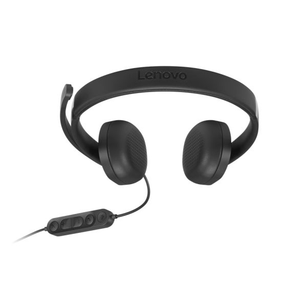 Lenovo VoIP Headset 5000 Bedraad Hoofdband Kantoor/callcenter USB Type-C Zwart (4XD1R88995)