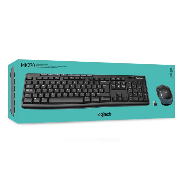 Logitech Wireless Combo MK270 Betrouwbare draadloze combinatie (920-004524)