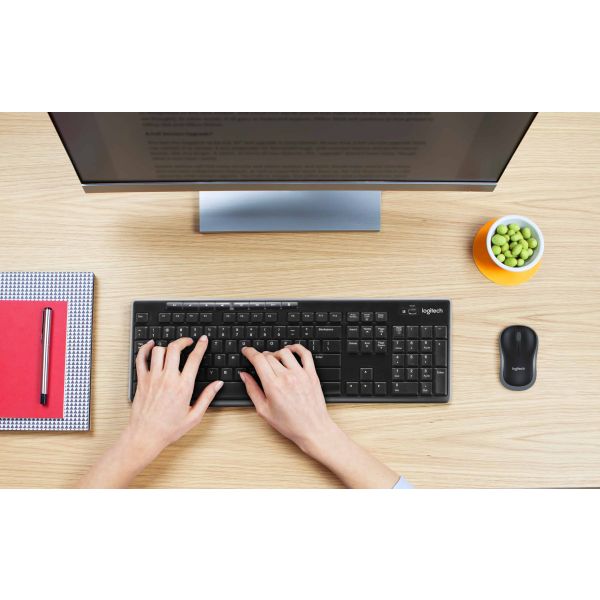 Logitech Wireless Combo MK270 Betrouwbare draadloze combinatie (920-004524)