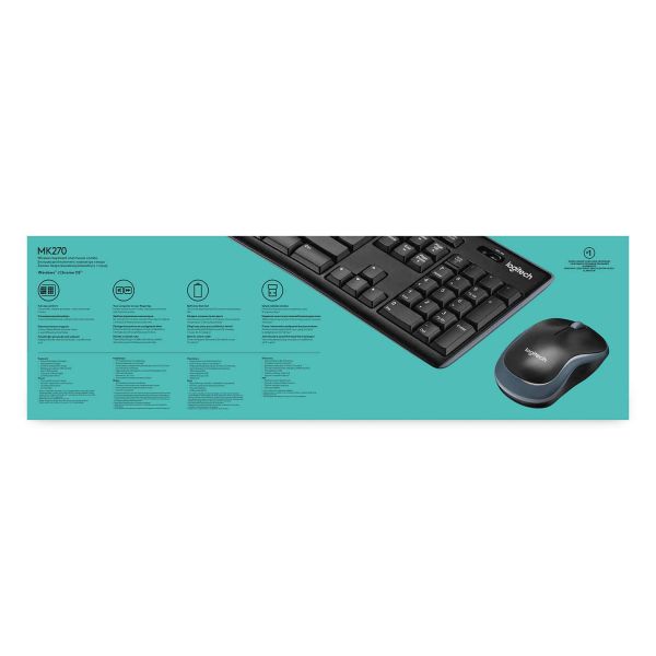 Logitech Wireless Combo MK270 Betrouwbare draadloze combinatie (920-004524)